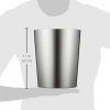 iDesign Patton Round Metal Trash Can, Waste Basket Garbage Can for Bathroom