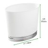 mDesign Oval Slim Decorative Plastic Small Trash Can Wastebasket