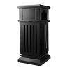 BEAMNOVA Trash Can Outdoor Black Garbage Enclosure