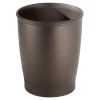 iDesign Kent Plastic Wastebasket Small Round Plastic Trash Can for Bathroom