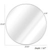 TinyTimes 23.63" Modern Large Round Mirror, Brushed Framed