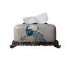 Tissue Box European Creative Type Living Room Home Peacock Printing Tray Paper