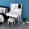 Vanity Table Set with Mirror and Makeup Organizer Dressing Table