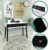 AODAILIHB White Vanity Set, Mirror Base,Storage Shelves, Makeup Organizer