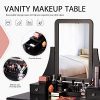 VIVOHOME Makeup Vanity Set with 5 Drawers and 1 Removable Organizer