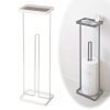 YAMAZAKI home Toilet Roll Stand with Tray - Modern Bathroom Paper Holder