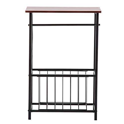 Lovinland Side End Table, Snack Table Table Coffee Tray Bathroom Table Brown