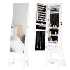 Mellcom Vertical Jewelry Cabinet, Frameless Full Length Mirror