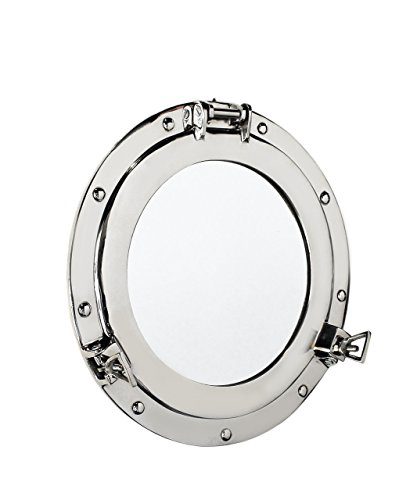 Nagina International Metal Crafted Nickel Plated Aluminum Porthole Bathroom