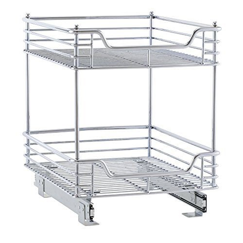 Household Essentials Glidez 2-Tier Sliding Organizer - Pull Out Cabinet Shelf