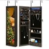 RISAR Jewelry Cabinet Wall/Door Mounted Lockable Jewelry Armoire Organizer