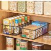 mDesign Modern Farmhouse Metal Wire Storage Organizer Bin Basket