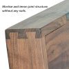 24 x 24 inches Ottoman Tray Extra Large Black Walnut Wood Trays