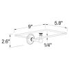 Ginger 9-In Wall Tray, Satin Nickel, 9" Glass Bathroom Shelf