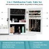 Giantex Makeup Vanity Set with Lockable Jewelry Cabinet and Mirror