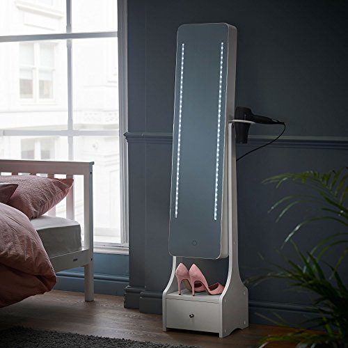 Beautify Jewelry Organizer Jewelry Cabinet Armoire, Full Length Illuminating Mirror