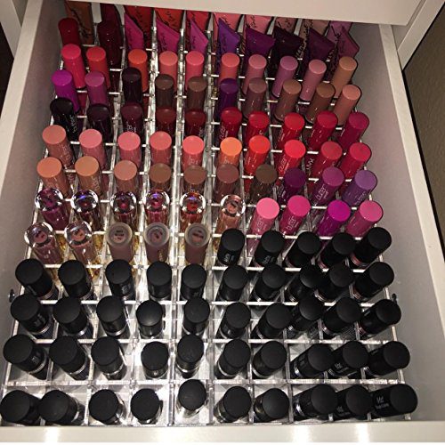 Acrylic Lipstick Drawer Organizer for the Ikea Alex Holds 130 lip gloss