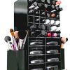 Spinning Acrylic Makeup Organizer Carousel - Holds 72 Lipstick Holder Slots