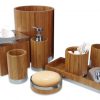 nu steel Ageless Bamboo/Metal Bath Accessory Set for Vanity countertop