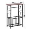 Lovinland Side End Table, Snack Table Table Coffee Tray Bathroom Table Brown