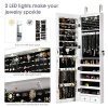 Giantex Wall Door Jewelry Armoire Cabinet with Full-Length Mirror