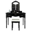 Bonnlo Large Vanity Set for Girls/Women/Adults 5 Drawers Makeup Dressing Table