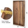 28 x 15 inches Extra Large Wood Trays For Ottoman With Handles FSC