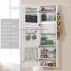 GISSAR Jewelry Mirror Armoire Wall Mount Over The Door Mirror Jewelry Cabinet