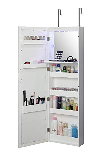 Abington Lane Over The Door Makeup Organizer - Wall Mounted Beauty Armoire