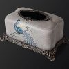 Tissue Box European Creative Type Living Room Home Peacock Printing Tray Paper