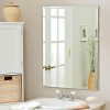 Light In The Dark Large Frameless Wall Mirror with Beveled Edge