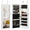 SONGMICS 95 LED Bulbs Jewelry Cabinet, Mirrored Jewelry Armoire