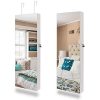 Bonnlo 48" x 15" All Screen Jewelry Armoire Cabinet,Full Length Mirror Display