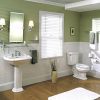 Ginger 9-In Wall Tray, Satin Nickel, 9" Glass Bathroom Shelf