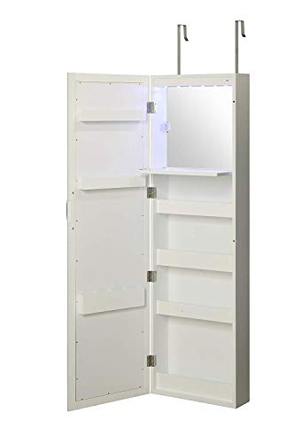 Abington Lane Over The Door Makeup Organizer - Wall Mounted Beauty Armoire