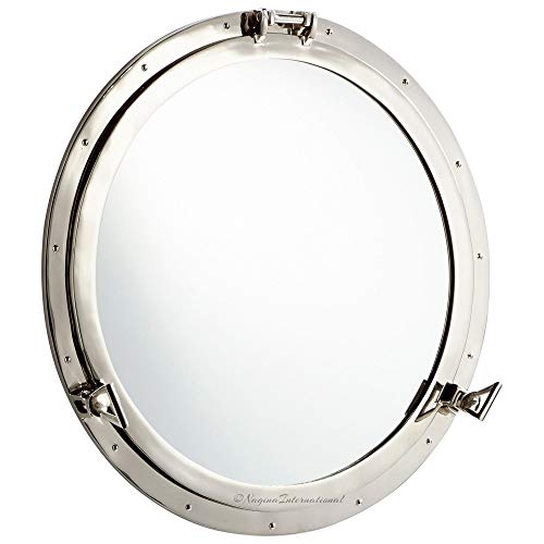 Nagina International Metal Crafted Nickel Plated Aluminum Porthole Bathroom