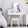 Giantex Makeup Vanity Set with Lockable Jewelry Cabinet and Mirror