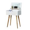 Facilehome Vanity Table Mirror Dressing Table Makeup Storage Organizer
