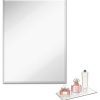Light In The Dark Large Frameless Wall Mirror with Beveled Edge