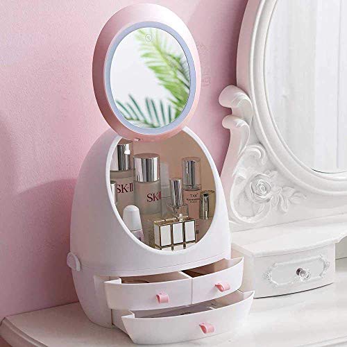 White Makeup Organizer,Modern Jewelry and Cosmetic Storage Display Boxes