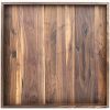 24 x 24 inches Ottoman Tray Extra Large Black Walnut Wood Trays