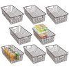 mDesign Modern Farmhouse Metal Wire Storage Organizer Bin Basket