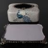 Tissue Box European Creative Type Living Room Home Peacock Printing Tray Paper