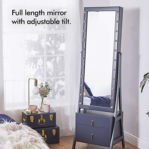 Beautify Lockable Floor Standing Make Up and Jewelry Cabinet Organizer