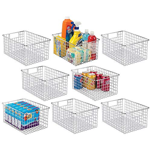 mDesign Farmhouse Decor Metal Wire Stackable Food Storage Organizer