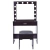 Vanity Set with Lighted Mirror, 12 Dimmable Light Bulbs Vanity Dressing Table