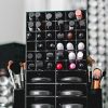 Spinning Acrylic Makeup Organizer Carousel - Holds 72 Lipstick Holder Slots