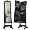 Giantex Jewelry Box Armoire with Mirror, Standing Jewelry Cabinet