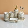 GXFC Ceramic Toothbrush Cup,Soap Dish,Liquid Soap or Lotion Dispenser