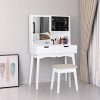 Vanity Table Set with Mirror and Makeup Organizer Dressing Table